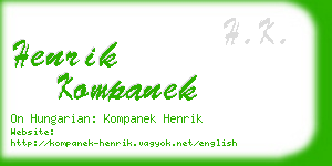 henrik kompanek business card
